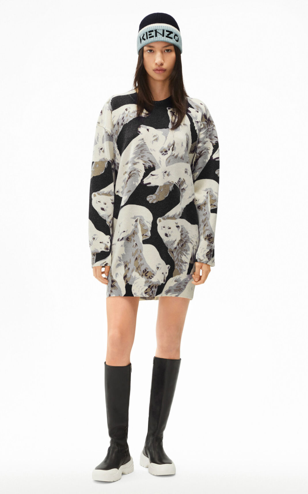 Kenzo The Vinter Capsule Polar Bear jumper Klänning Dam | 39286-FHME